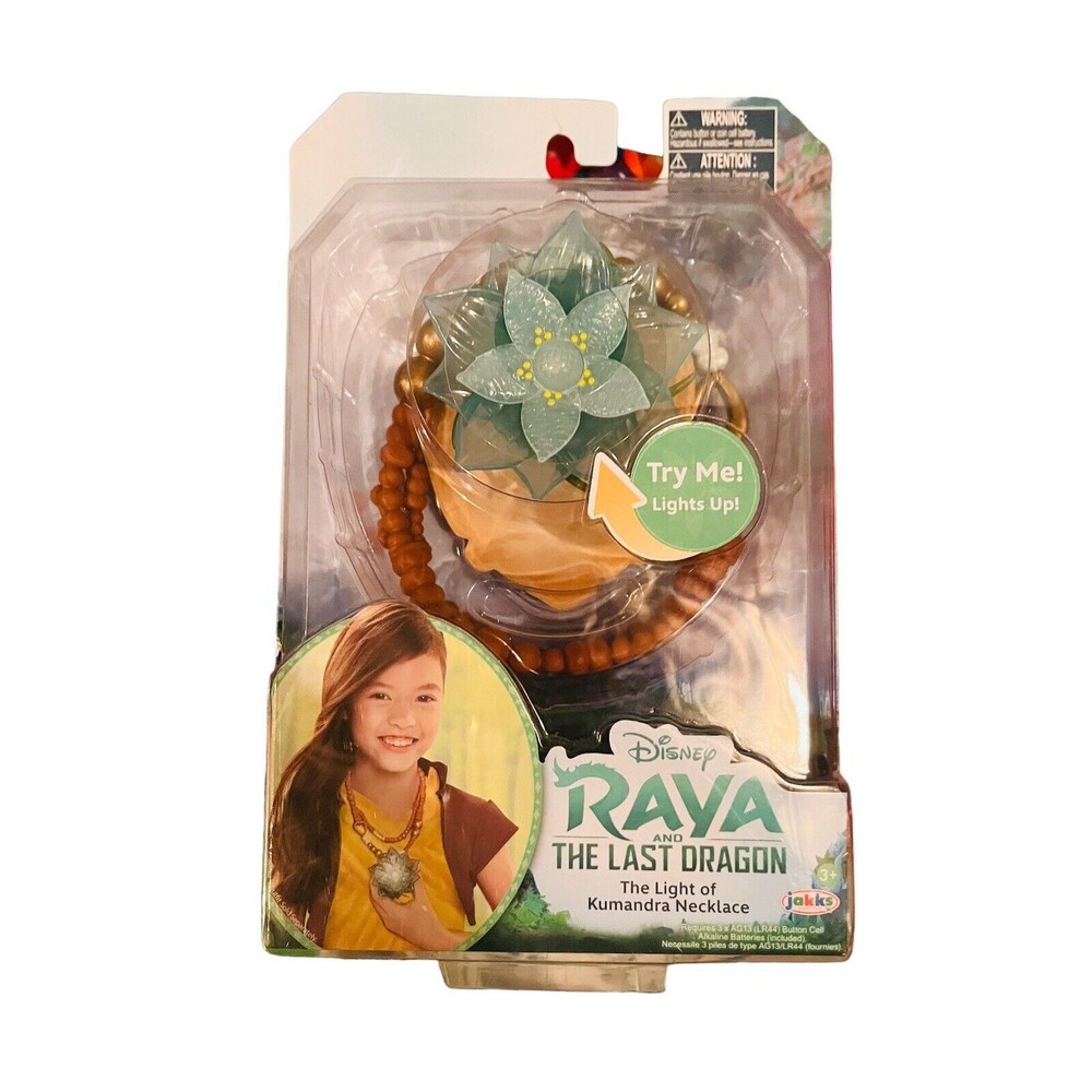 NEW Disney RAYA & The Last Dragon The Light of Kumandra Necklace Light Up Flower